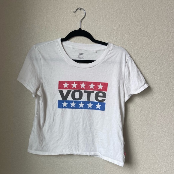 LEVI'S® X VOTE Cropped Surf Tee Shirt - Picture 2 of 4